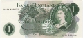 Bank Of England 1 Pound Notes Portrait 1 Pound, B17Y